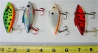 4 Rattle Trap Fishing Lures