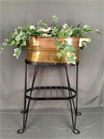 Copper Boiler Converted into a Plant Stand