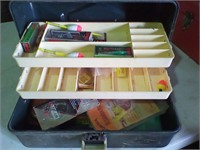 Tackle box with fishing supplies