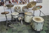 Vtg Slingerland 6-Pc Drum Set W/ Cymbals