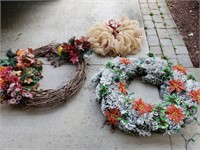 Three (3) wreaths