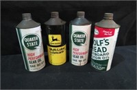 COLLECTION OF (4) VINTAGE MOTOR OIL CANS