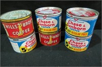 COLLECTION OF (6) VINTAGE COFFEE CANS
