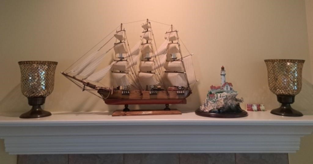 Sailing Ship, Lenox Lighthouse Figurine