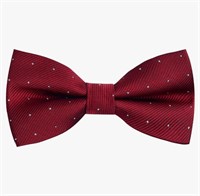 Mens Pre-tied Formal Tuxedo Bow Tie Silvery Dots