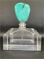 Turquoise Stopper Clear Factice Bottle