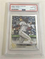 2022 Oneil Cruz Topps Chrome Baseball Card PSA 10