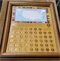 Coin Frame Lincoln Cents (Counter Stamped/States)