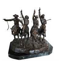 Bronze Sculpture after Remington, "Coming...Rye"