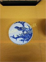 Japanese blue porcelain 3 1/2 inch dish