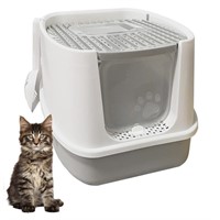 $50  Tfwadmx Cat Litter Box with Lid  Enclosed