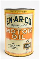EN-AR-CO MOTOR OIL FIVE U.S. QUARTS CAN