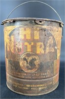 Antique Hi Nutra 25 Pound Feed Bucket