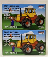 (2) 1/32 Ertl Case 2470 Toy Farmer 2007 NFTS