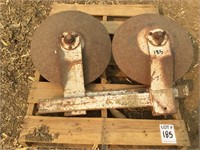 Pallet of (2) Steel Cone Wheels
