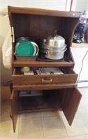 Modern pressed wood microwave stand with various