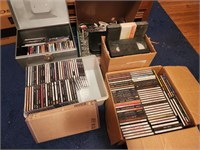 Boxes of CDs, Tapes and VHS