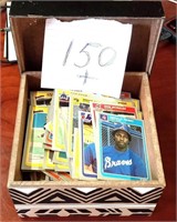 150+ Vintage Baseball Cards In Wooden Box