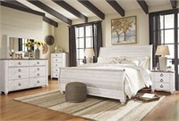 Ashley B267 Willowton 5 pc King Sleigh Bedroom Set