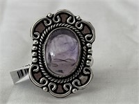 German Silver Amethyst Ring
