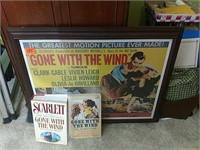 Gone with the wind poster and books