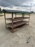 RACK W/ ROOF, APPROX 10 FT W X 4 FT D X 6 FT T