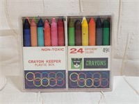 WHITMAN CRAYONS 24 PACK IN PLASTIC CRAYON KEEPER