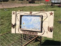 Western Themed cast iron accent mirror