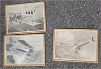 Three WWI Framed Air Battle Pictures, Pretty Cool