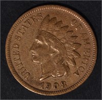 1908-S INDIAN HEAD CENT  XF