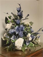 Blue and white floral arrangement