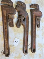 Pipe Wrenches (3), Ridgid brand