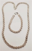 (JL) Sterling Silver Necklace (18" long) and