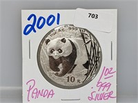 2001 1oz .999 Silver Panda