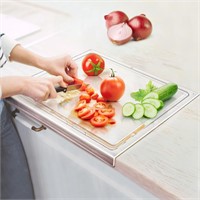 Clear Cutting Board with Juice Groove  18x16