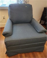 small blue arm chair