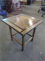 Two Tone Wood Table Measures 23" x 23" x 24" Tall