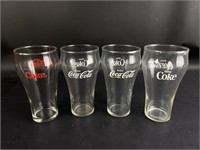 (4) 6" Coca Cola Glasses
