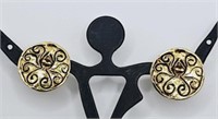 750 18K Yellow Gold Ancient Octopus Earrings