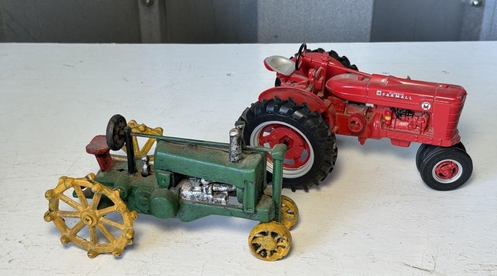 John Deere and Farmall Metal Tractors