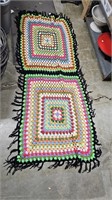 Multi Colored Long Afghan for Back of