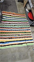 Multi Colored Striped Afghan