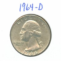 1964-D Washington Silver Quarter