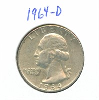 1964-D Washington Silver Quarter