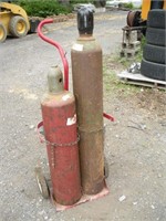 Oxygen-Acetylene-Tank & Cart 1 Lot