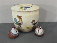 Rooster Cookie Jar & S&P Shakers