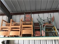 LOT of Wooden and Vintage Metal Children's Chairs!