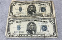 1934C & 1934D $5 Silver Certificates
