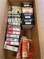 box of lawn mower spark  plugs