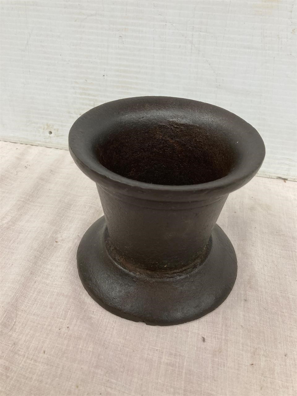 Cast iron bowl.